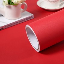 단색 자기 접착 비닐 벽지 거실 주방 캐비닛 가구 스티커 PVC 방수 대리석 연락처 용지, [02] 40cm x 3m, [20] Matt Red