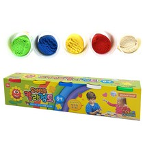 [희망상점] 도너랜드 칼라 점토 5색 클레이 찰흙 유아 장난감 국산 지점토 창의력 놀이 만들기