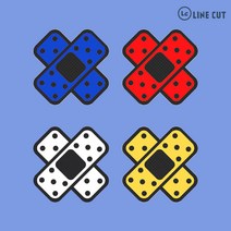 LINE CUT 오토바이 자동차 반창고 반사 데칼 스티커 STPH-002, 반사빨강 1장