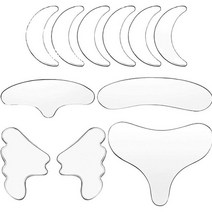 미간주름패치 얼굴 이마 눈가 팔자 주름 리프팅 패치 테이프 재사용 가능한 실리콘 뺨 턱 노화 스킨 제거제 스트립, 세트 11pcs