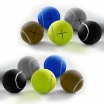 대진교육 테니스공 10개입 5가지 색상 커팅네티스공, 5)테니스공 블랙