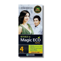 유한양행 매직 에코 뉴 헤어 칼라 크림 염색약 새치커버, 1개, 4호 밝은 갈색