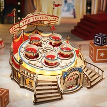 로보타임 3D 입체퍼즐 Robotime-RokrTilt-A-Whirl DIY 뮤직 박스 빌딩 블록 놀이 공원 시리즈 어린이 성인 조립 나무 퍼즐 EA04, [01] EA04