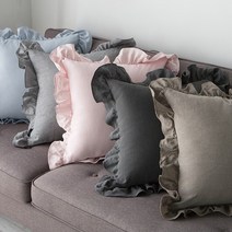 프릴린넨 쿠션커버