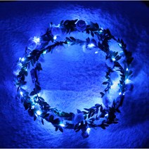 LED (블루) 화관 머리띠 파티용품 콘서트응원 야광머리띠