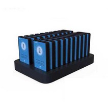 진동벨 업소용 충전기 호출기 무선 카페 식당 카드형, 블루 방수 16개