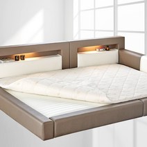 헤리코일 패밀리침대용 대형 오가닉 패밀리토퍼 Q+Q, 아이보리