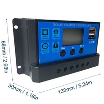 태양광발전 1000W 인버터 태양 전지 패널 전체 키트 12V 야외 자동차 충전기 30-60a 컨트롤러 발전 홈 그리드 캠프 차량용 전력 소비 태양광 충전, [01] 1000W Inverter