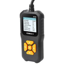 자동차스캐너 V318 자동차 OBD2 스캐너 엔진 오류 코드 리더 스캔 도구 II 배터리 테스터, 01 Black