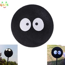 1x 블랙 공중 공 얼굴 석탄 연탄 공 자동차 안테나 펜 토퍼 장식 장난감, 단일옵션, 한개옵션0