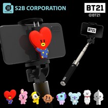 BT21 피규어 블루투스 셀카봉, 슈키