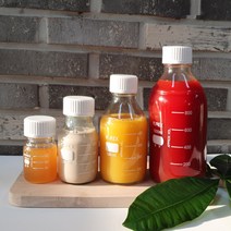눈금유리병 레트로 메저링 글라스보틀 4종, 100ml / 2개