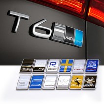 볼보 스티커 트렁크 엠블럼 꾸미기 데코 장식 튜닝 악세사리 차량용품 스웨덴 R디자인, 2.트윈엔진AWD
