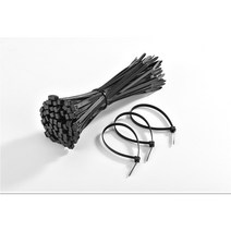 투엘 케이블타이 200*4.8 100개 (화이트 블랙), 블랙
