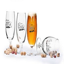 Sagaform Beer Glass Gift Set Set of 4 -14 oz. Glasses, 1