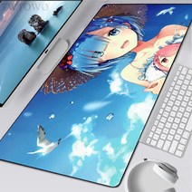 컴퓨터책상 게이밍책상 사무용책상 Re Zero 마우스 패드 게이머 대형 맞춤형 컴퓨터 HD 데스크 매트 천연, 08 8