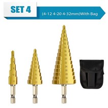 pcb 드릴 비트 0.1 0.2 0.5 0.2mm 인쇄회로 드릴비트 마이크로 3d 프린터 챔버 uv인쇄기 4-122032mm 스텝 hss 티타늄 코팅 스텝 콘 금속 홀 110, 협력사, 4-12 4-20 4-32 가방
