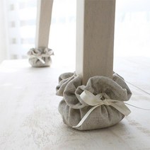 스폰지 린넨 의자양말 화장대 의자커버 의자발싸개 의자발캡