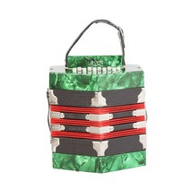 Concertina 아코디언 20 버튼 40 리드 악기 운반 가방 포함 B2Cshop, [03] green