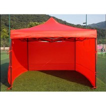 남보마트 ( 불투명 바람막이) 대형천막 캐노피 텐트 천막 사이즈 다양 캠핑 주차장 바람막이, 3.75m, 지퍼 유, 레드