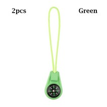 나침판 등산 캠핑 산악회 선물 새로운 2 pcs 지퍼 꼬리 로프 포켓 나침반 edc, 초록