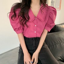 메이킹유 2359로링드블라우스