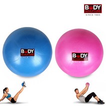 바디스컬쳐 미니짐볼 20cm 25cm 핑크 블루 스트레칭볼 재활짐볼 요가볼 필라테스볼 다이어트운동, 블루(25cm)