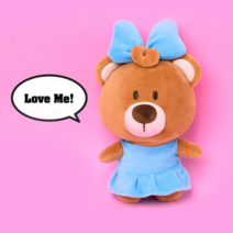 오너클랜 테디아일랜드 앨리 블루 18cm 리본 친구 곰인형