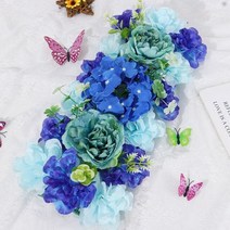 인공 꽃 조화 행 아치 DIY 웨딩 생일 파티 장미 모란 벽 배경 연회 테이블 배열 장식, GHP-016