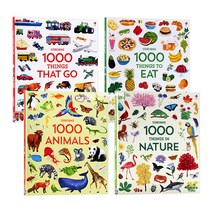 (영어원서) Usborne 1000 Things 시리즈 하드커버 픽쳐북 4종 세트