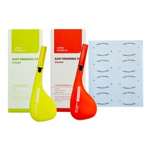 롱그뷰 이지 드로잉 핏 아이라이너 0.8g 레드/라임 랜덤1개+가이드2매, 랜덤발송+가이드2매