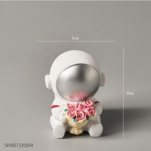 홈 오피스 조각 장식 인테리어 북유럽 액세서리 거실 책상 입상 미니어처 우주 비행사, 협력사, 높이 6cm