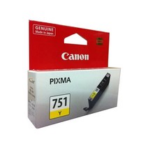 Canon 병행 수입정품잉크 CLI-751Y 노랑 MG6470 표준용량 PIXMA iP8770, 1