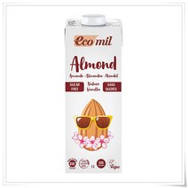 ECOMIL Vanilla almond milk without sugar 에코밀 무설탕 바닐라 아몬드 우유 1L 4개