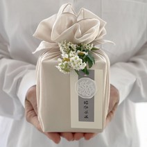 [담은가게] 고급 견과류 답례품, 꽃매듭, 실버, 1개