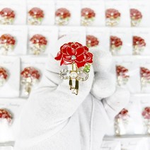 카네이션 브로치 12개 세트 (어버이날 스승의날 뱃지)