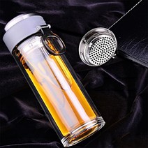 이중유리 차우림 텀블러 휴대용 내열유리 물병 300ml, 상세페이지 참조