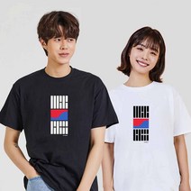 태극 디지털프린팅 인쇄티셔츠 반팔티 오버핏
