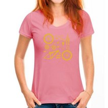 풀샥mtb 산악용 자전거 부품 티셔츠 레트로 MTB 로드 BMX 사이클링 풀 서스펜션 코튼 BNWT, WoMen Deep pink+M