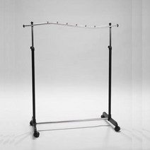 빈티지 인더스트리얼감성 매장 옷가게 이동식 스탠드 조립이간편한 볼트식 낙타행거, 상품선택, 블랙