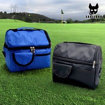 스컬독 골프 간식가방 8L 보온 보냉 2단 분리 라운딩 아이스 쿨러백 카트 런치백 파우치, 골프 간식가방 블루