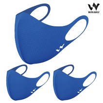 5매 / 3매 윈어블 스포츠 구리 패션 방수 새부리형 빨아쓰는 마스크 재사용 항균 마스크 헬스장 헬스 운동용, 메쉬 블루(구리사) 3매