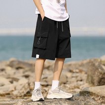 스트링 폴리 카고반바지