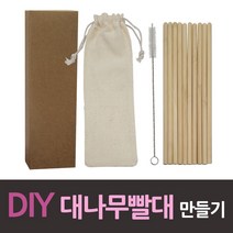 DIY 대나무빨대 만들기 빨대10개 청소솔 파우치, 1, 1, 본상품선택