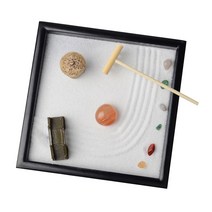 일본 젠가든 모래 정원 Zen Garden 탁상용 바위 샌드박스 도구 힐링 ASMR
