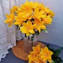 늘솜아뜰리에 고급 성묘조화 인테리어조화 으아리 백합 후리지아, 1.으아리-옐로우