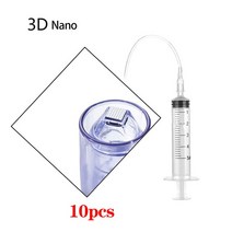 모발 성장을 위한 메조테라피 건 주입 더마 펜 바이탈 산 인젝터 마이크로니들 메소 피부 재생 자동 더마펜, [09] 10pcs 3Dnano