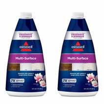 Bissell 비쎌 다목적 표면세정제 플로어클리너 크로스 & 스핀웨이브용 스프링브리즈향 32oz(946ml) 2팩, 946ml 2팩