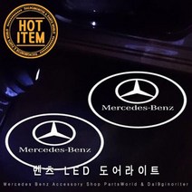 벤츠 도어라이트 LED 매립형 로고 도어램프 도어빔, E.E쿠페 CLS CLA, 03.벤츠 원형