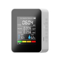 1 CO2/온도/습도/TVOC/HCHO 탐지기 1의 대기 질 모니터 5, 하얀색